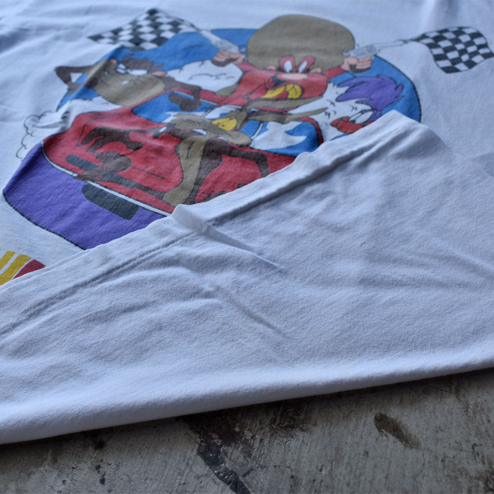 90's Looney Tunes/ルーニー・テューンズ レア!”NASCAR”モデル レーシング Tシャツ 230717
