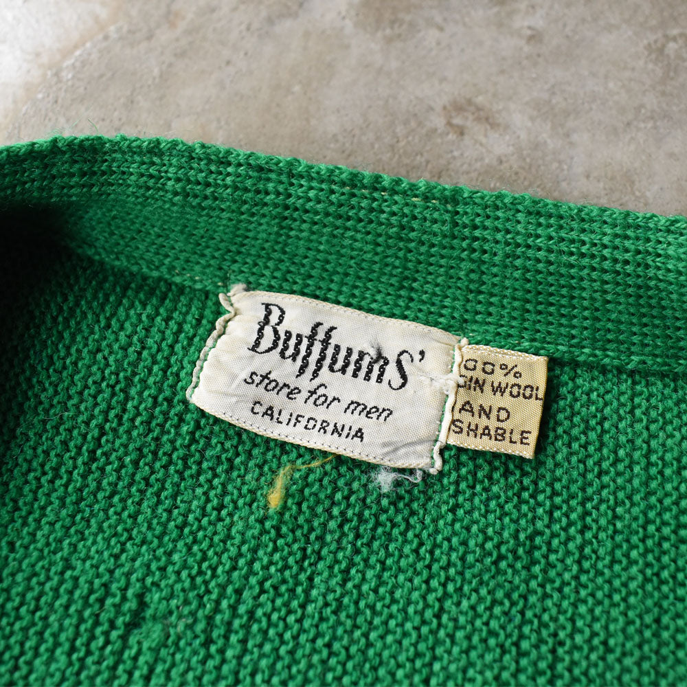 60’s Buffum’s ダイヤモンド柄 ウール カーディガン 251010H