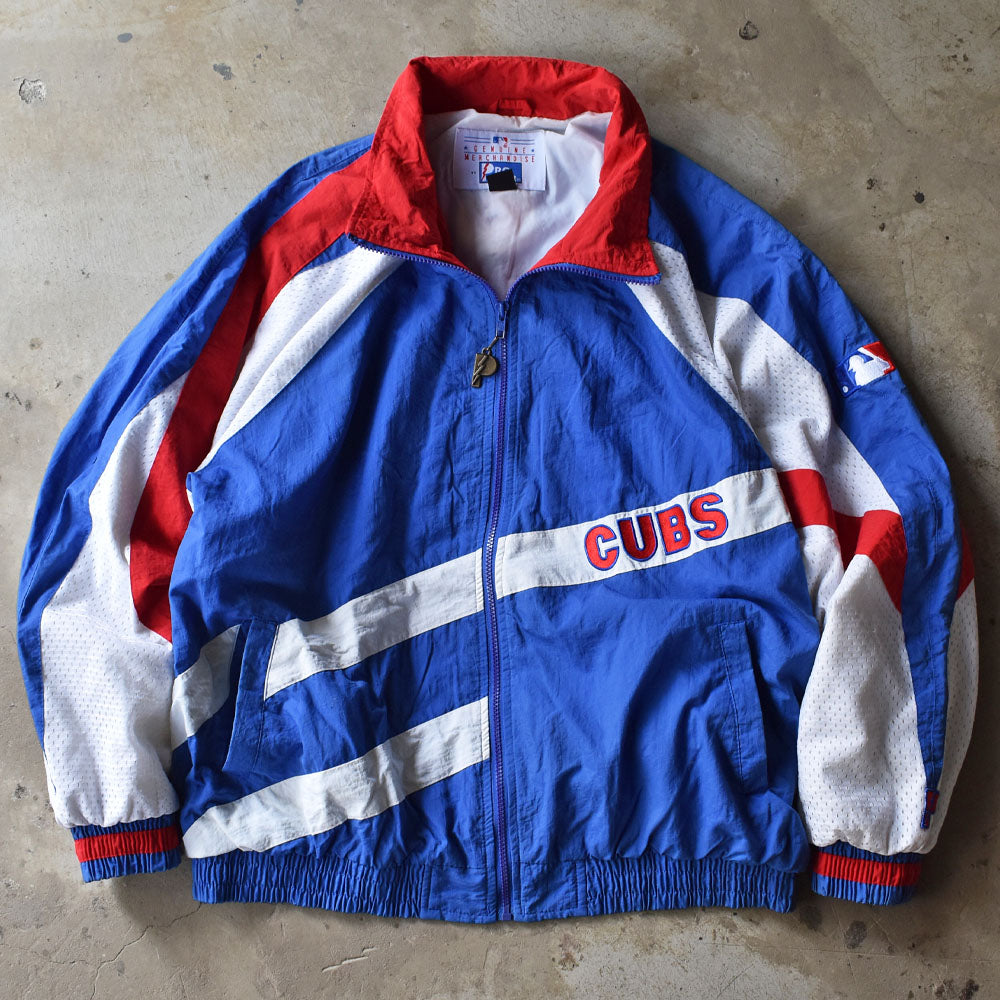 90’s PRO PLAYER ”MLB CHICAGO CUBS” トリコロールカラー ナイロンジャケット 240412