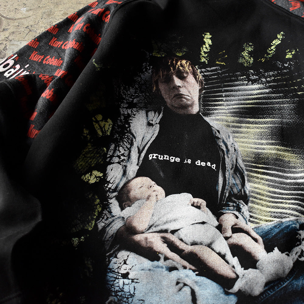 90's デッドストック! NIRVANA "Kurt Cobain" スウェット Euro製 250219H