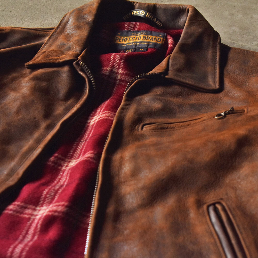 SCHOTT NYC STORM HEAVYWEIGHT OILED NUBUCK JACKET