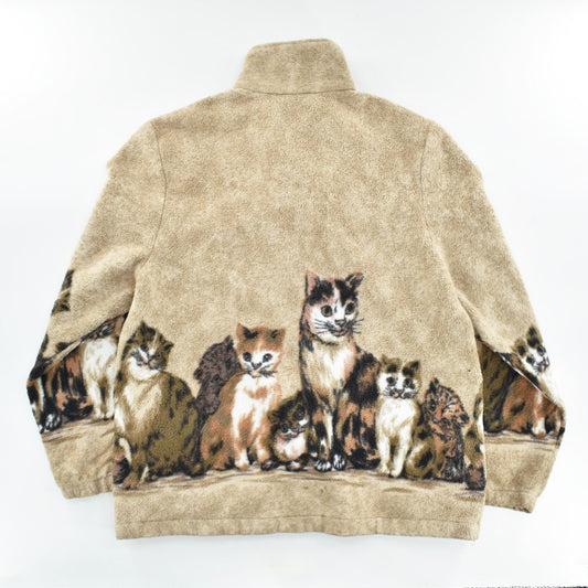 90's 猫 フリースジャケット 260224H