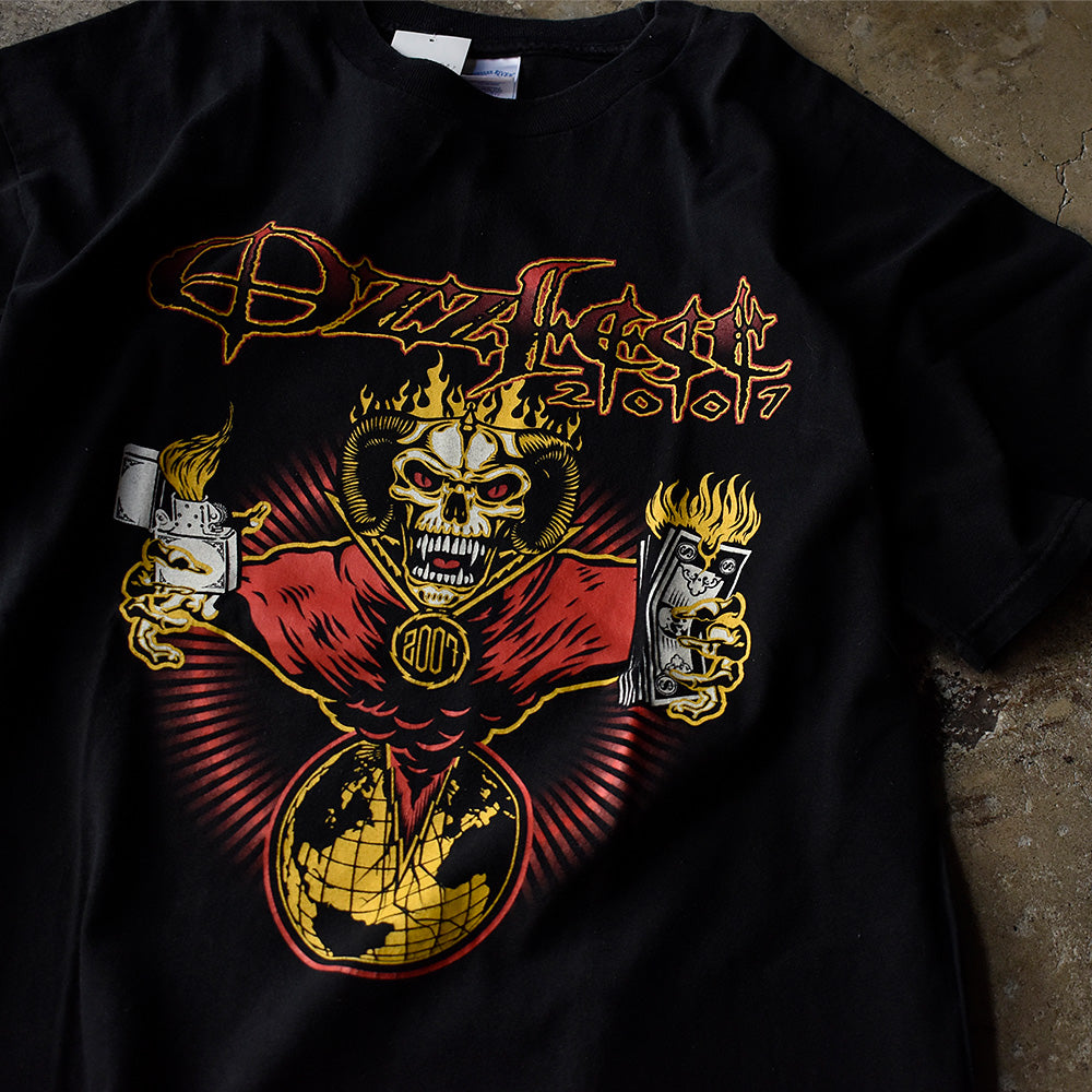 Y2K Ozzy Osbourne "Ozzfest 2007" フェス ロック Tシャツ 230725H