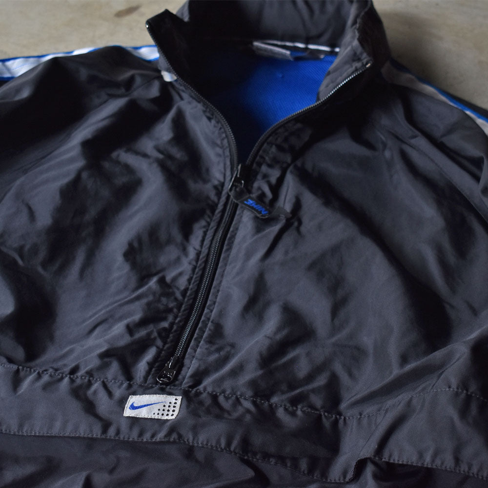 Y2K NIKE 裏地付き ハーフジップ ナイロンプルオーバー 240331H