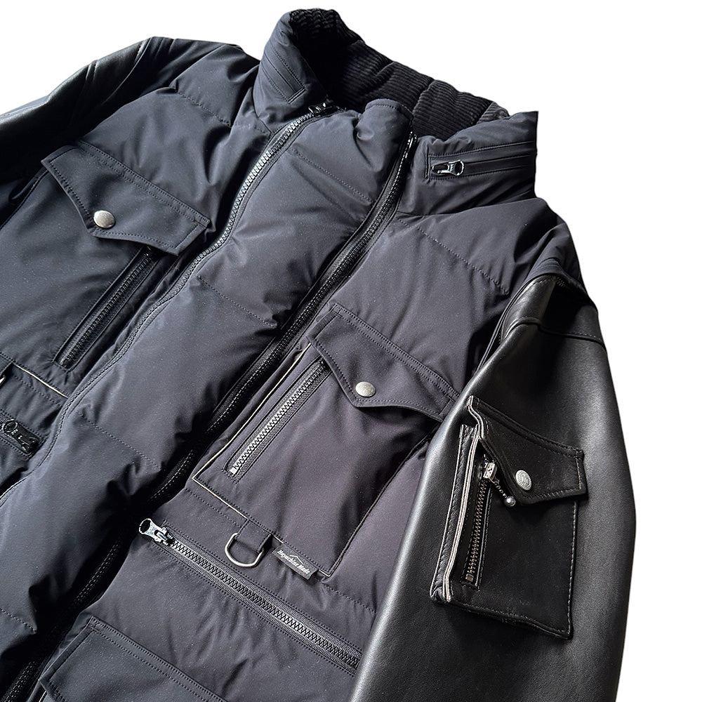 blackmeans×Hayachine Made 2Way リバーシブル レザー×ダウン マウンテンジャケット 945-79TJ400-1 250102H/250128H