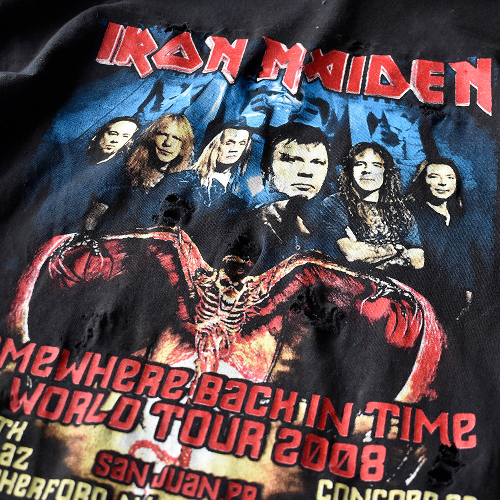 Y2K ボロ! Iron Maiden “Somewhere Back In Time” World Tour ロック Tシャツ 250711H