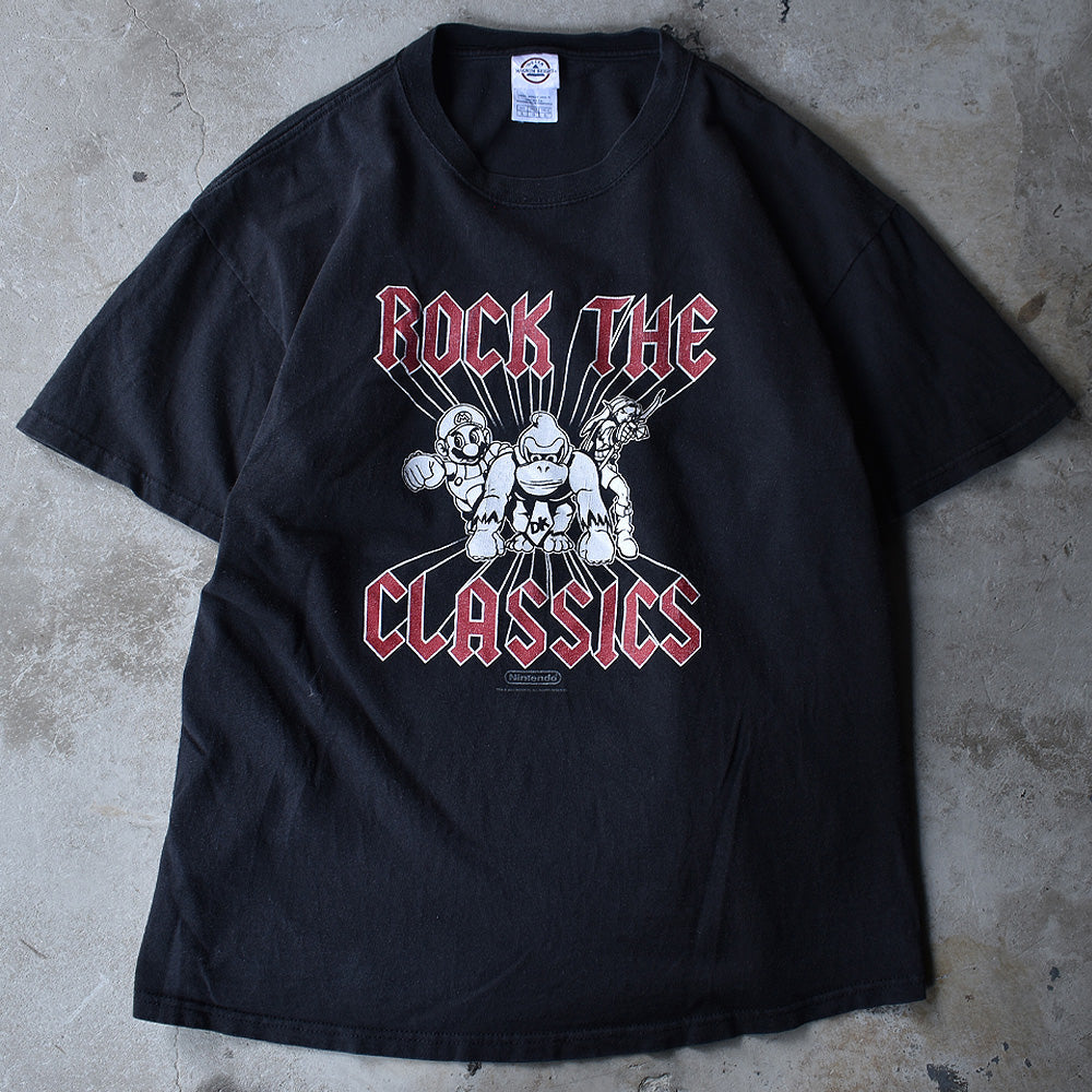 Y2K Nintendo “ROCK THE CLASSICS” ゲーム 企業 Tシャツ 230916H