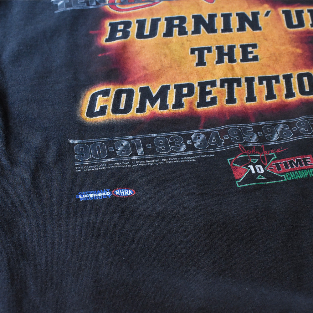 Y2K John Force “10 TIME CHAMPION” レーシング Tシャツ 250801