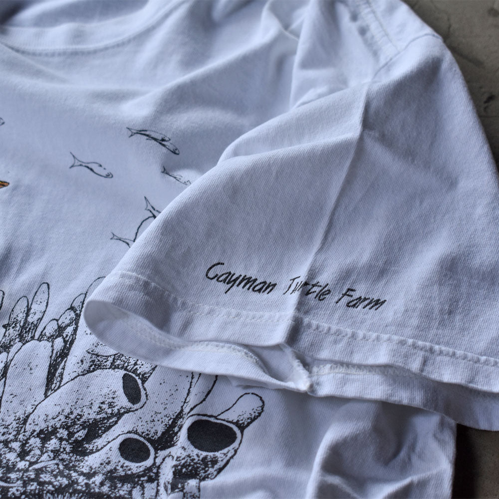 90’s “Cyman turtle farm” 亀 アニマルプリントTシャツ 231011