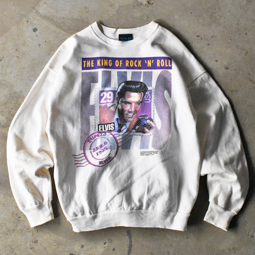 90’s Elvis Presley “THE KING OF ROCK 'N' ROLL” スウェット USA製 240527