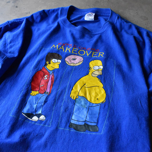 Y2K The Simpsons “Extra Creme Makeover  / Homer Simpson” キャラ Tシャツ 240425