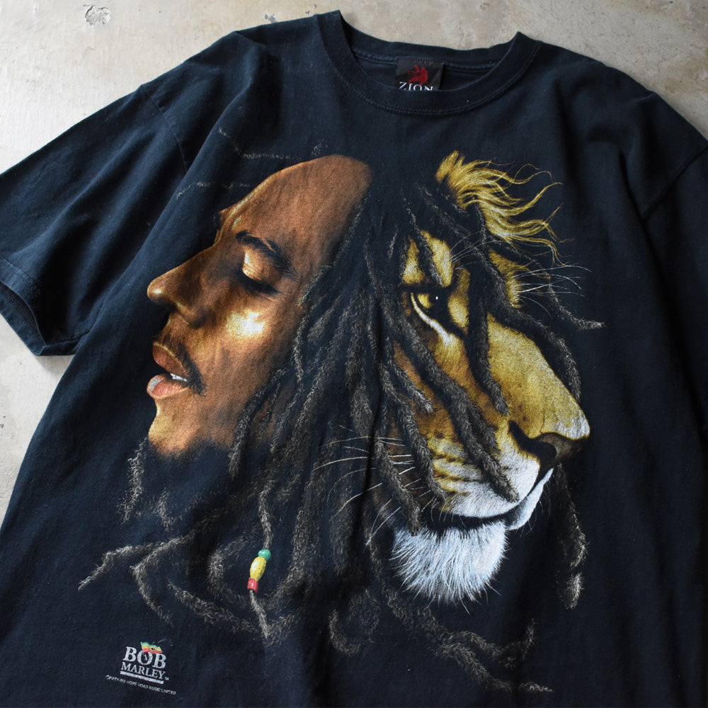 Y2K Bob Marley “Lion Face Merge” レゲエ Tシャツ 250808
