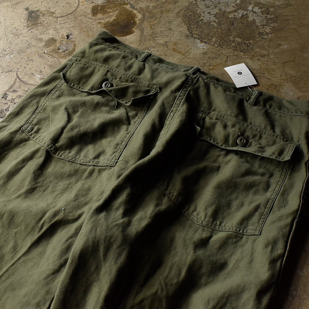 60's~ U.S.ARMY OG-107 コットンサテン big size!ベイカーパンツ 231018H