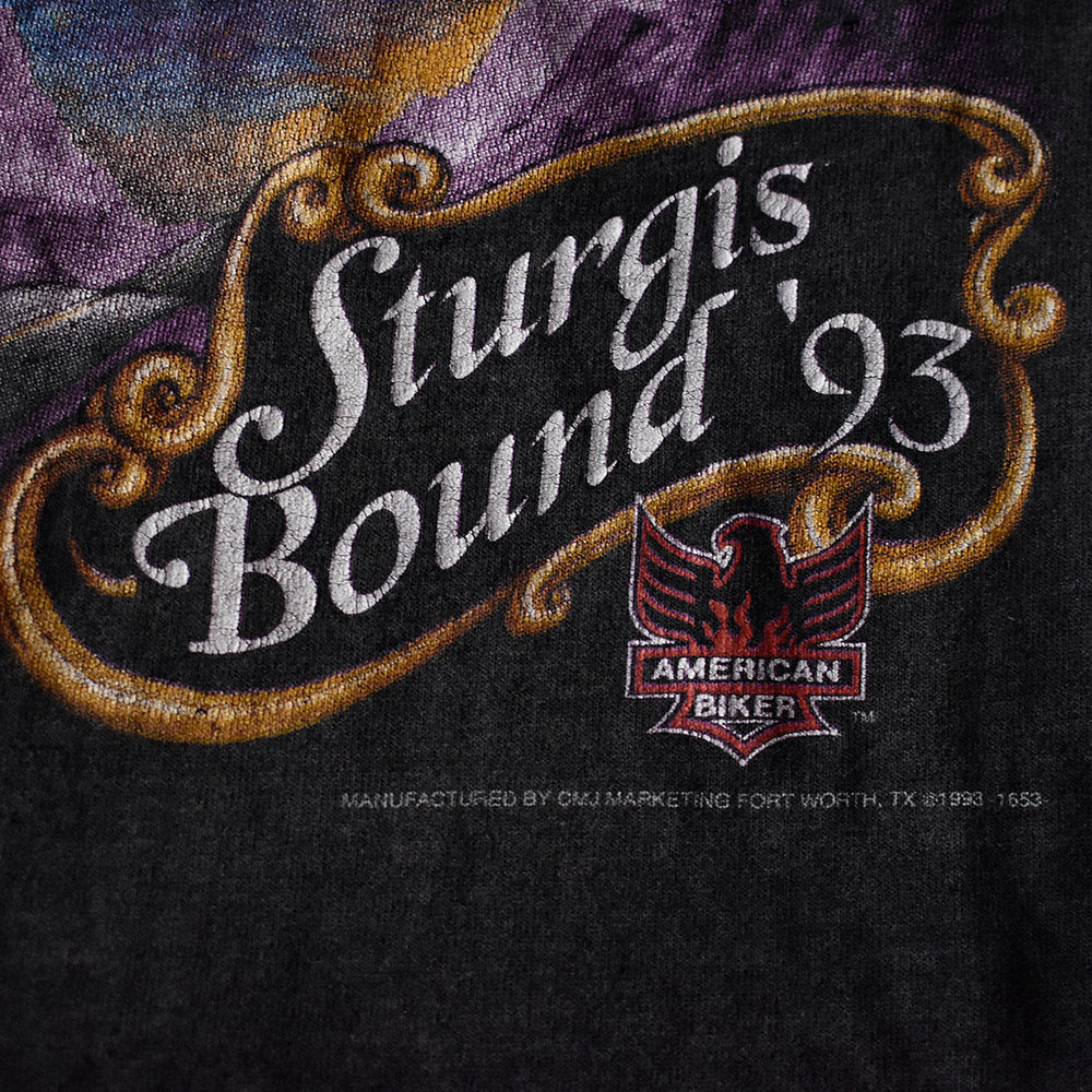 90's Sturgis Bound '93 “Wolf×Bike” バイク Tシャツ USA製 250825H