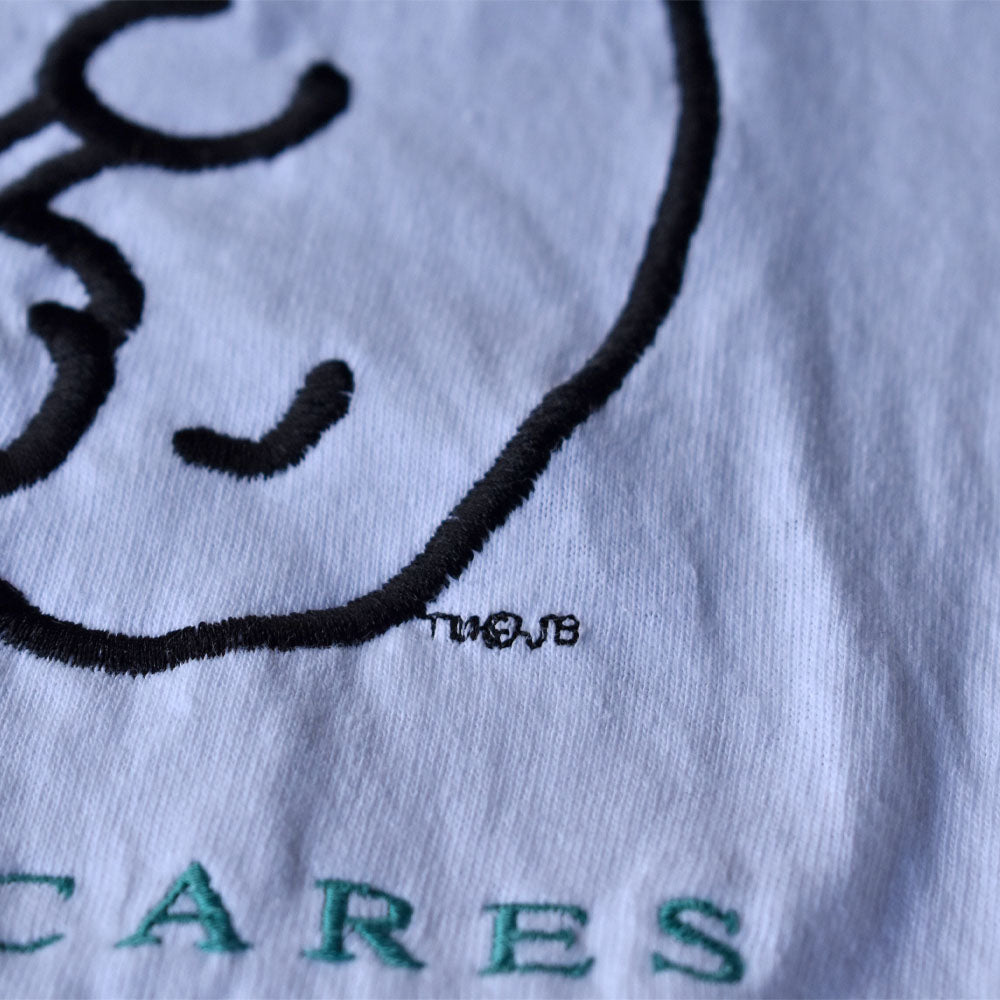90’s “WHO CARE” メッセージ アート Tシャツ USA製 240603