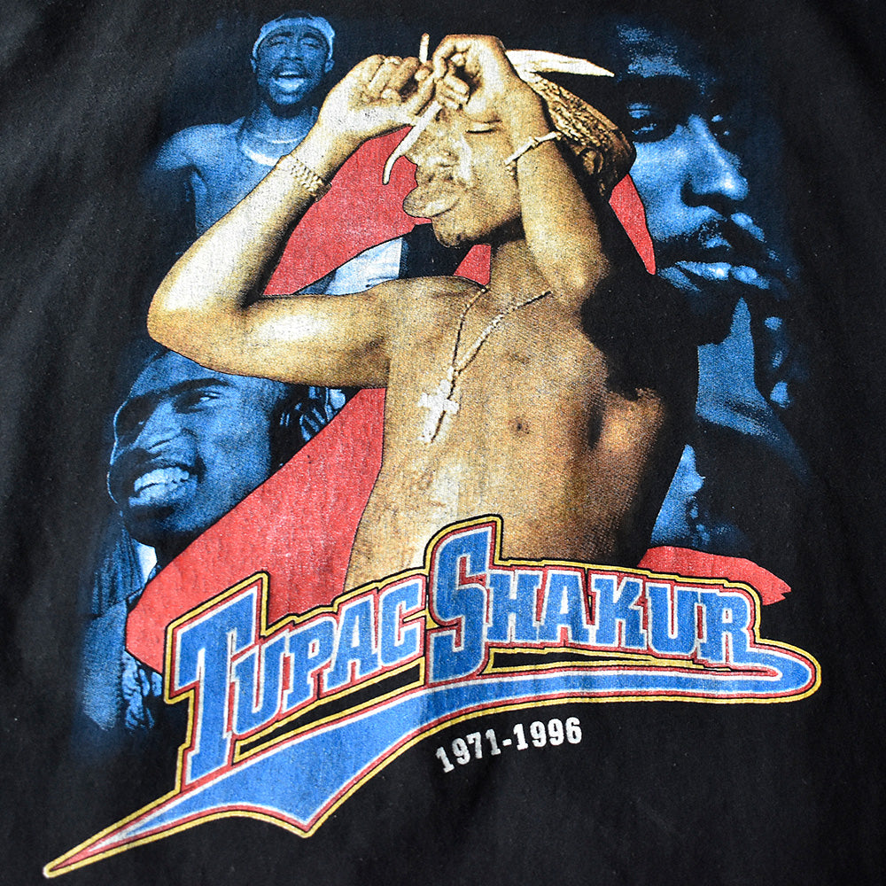 Y2K 2Pac “TUPAC SHAKUR” memorial RapTシャツ 250410H