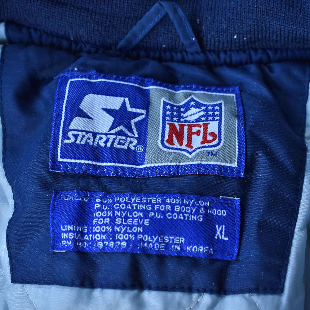 90’s STARTER “NFL COWBOYS” 中綿入り フード付き ナイロンジャケット 240109