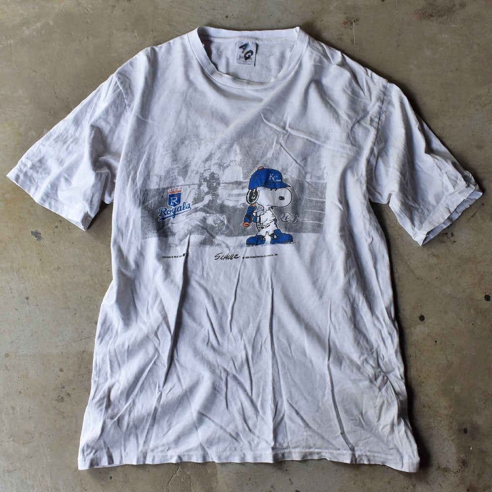 90’s Peanuts “MLB Kansas City Royals” スヌーピー×野球 Tシャツ USA製 240530