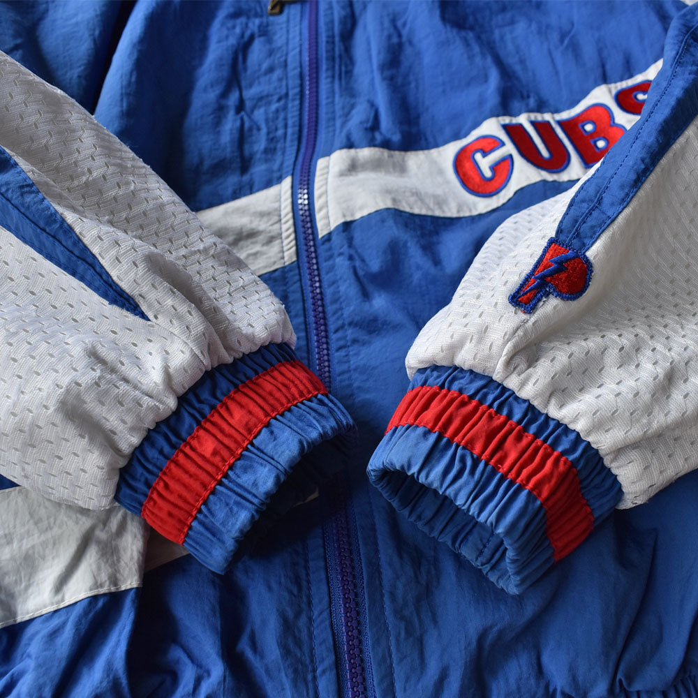 90’s PRO PLAYER ”MLB CHICAGO CUBS” トリコロールカラー ナイロンジャケット 240412