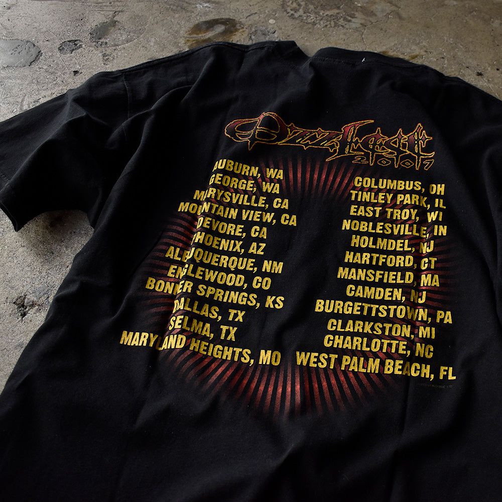 Y2K Ozzy Osbourne "Ozzfest 2007" フェス ロック Tシャツ 230725H