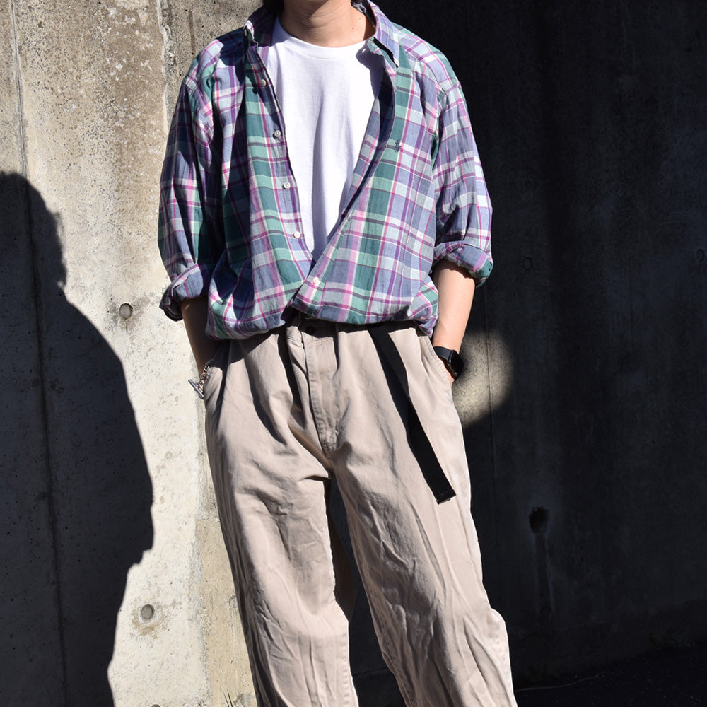 90's Polo Ralph Lauren マドラスチェック シャツ 240327 S2078