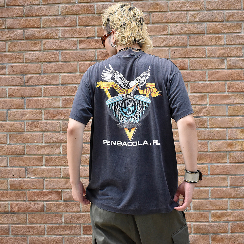 90's Harley Davidson “Sun&Sea×Eagle” Tシャツ 240822H