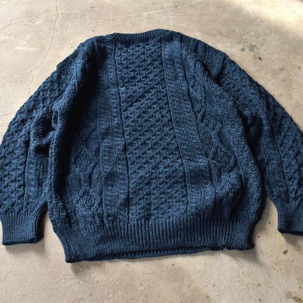 90's デッドストック! aran crafts アランセーター フィッシャーマンセーター アイルランド製 240129H