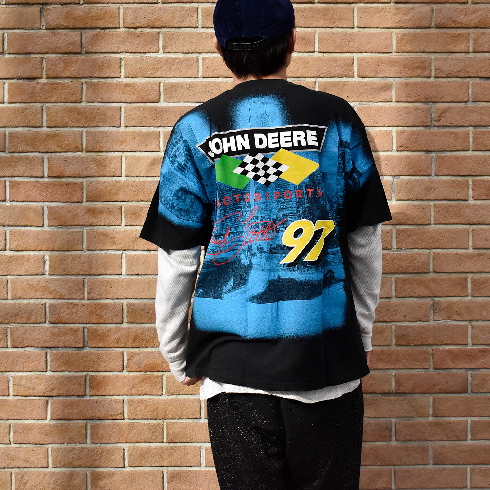 90's LOGOATHLETIC AOP! レーシングTシャツ 250116H