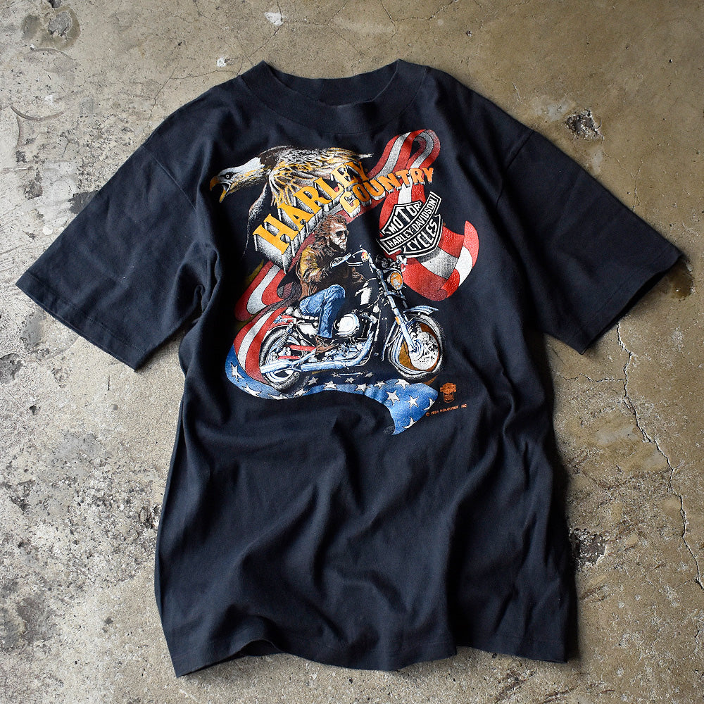 80sHARLEY-DAVIDSON イーグル Tシャツ M 80's Harley-Davidson “イーグル×ハーレー” バイク Tシャツ 240716H