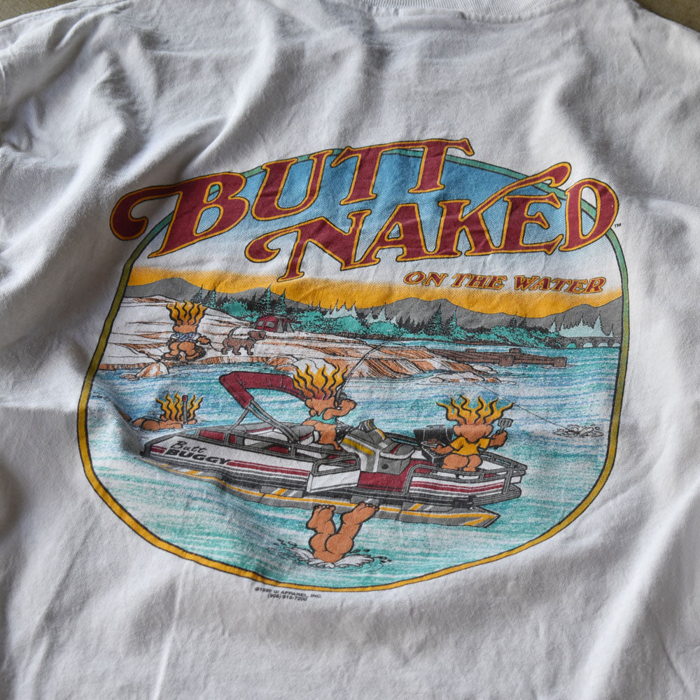 90’s ”BUTT NAKED ON THE WATER” キャラ Tシャツ 240420