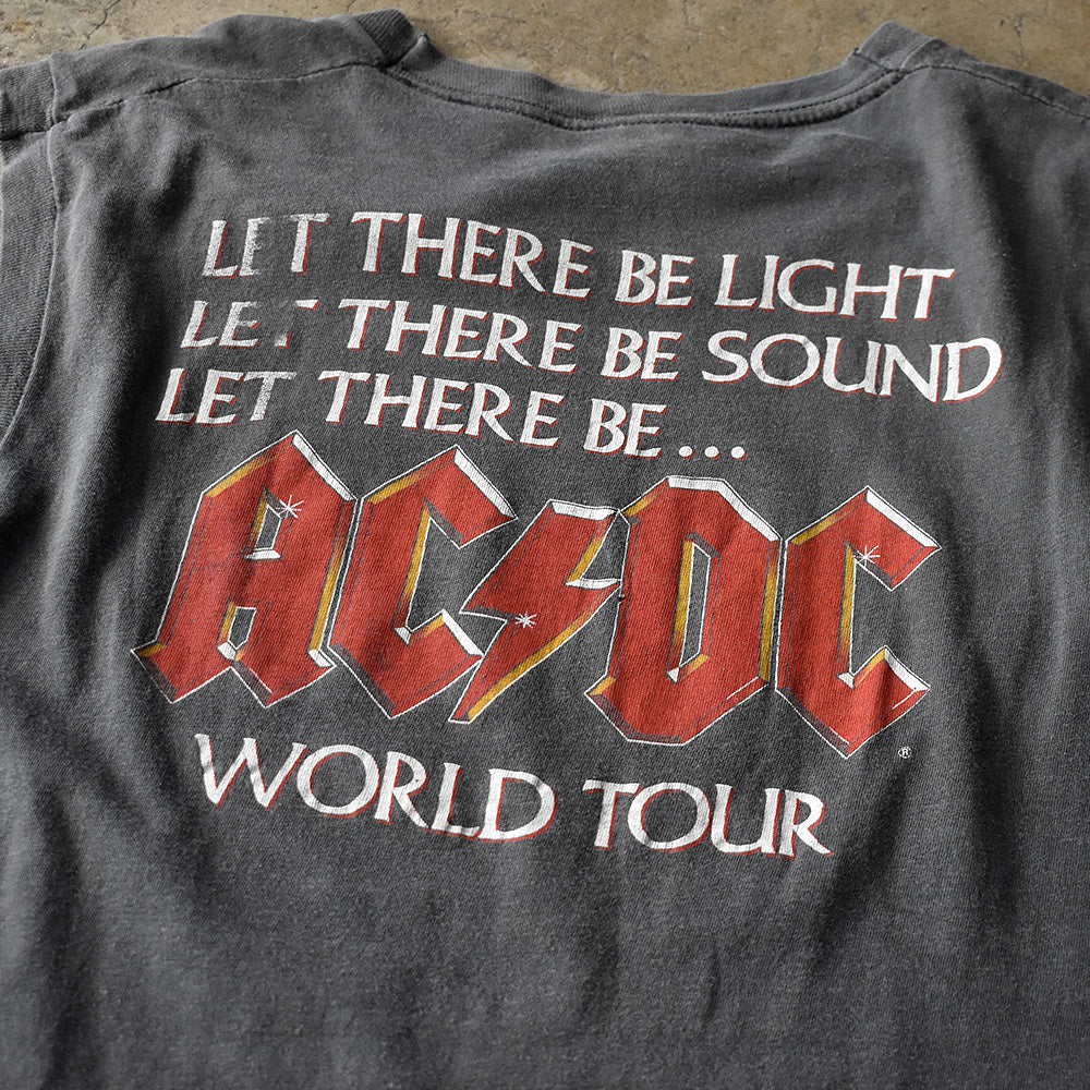 80's AC/DC “Let There Be Rock“ World Tour ノースリーブ ロック Tシャツ 250805H