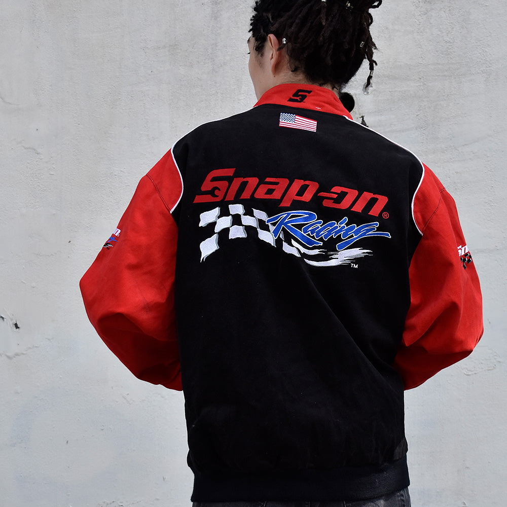 Y2K “Snap-on” コットン レーシングジャケット 231004H