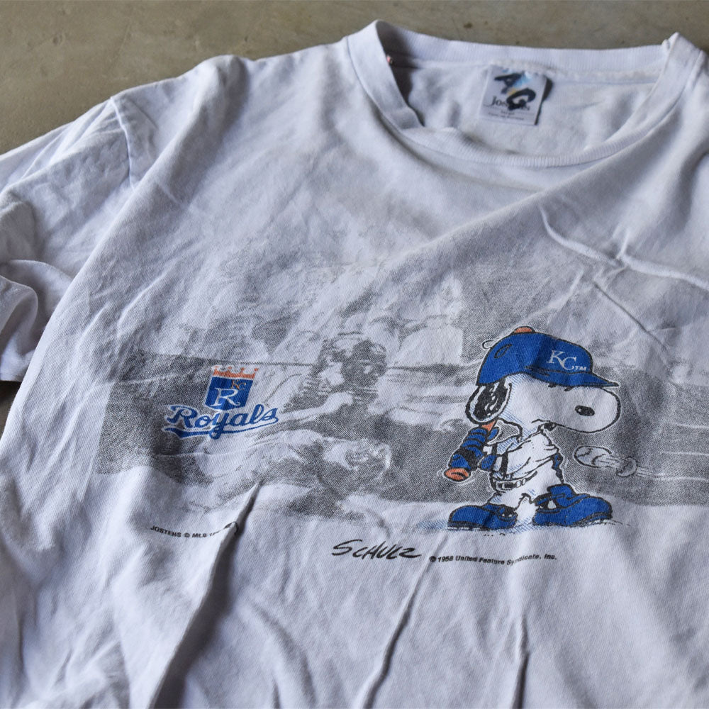 90’s Peanuts “MLB Kansas City Royals” スヌーピー×野球 Tシャツ USA製 240530