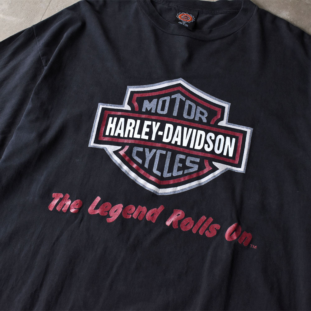 Y2K Harley-Davidson ロゴプリント Tシャツ USA製 250411