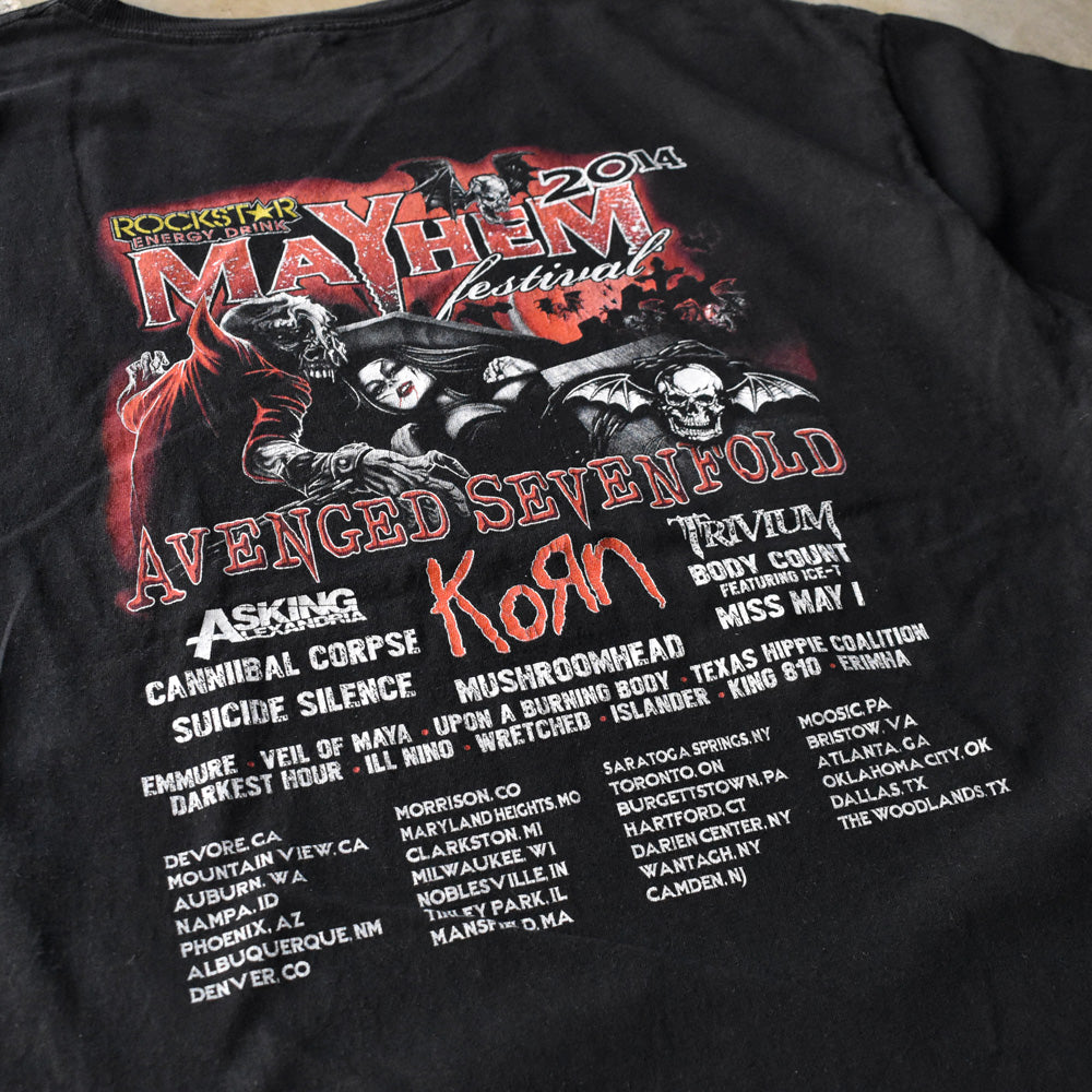 “Mayhem Festival 2014” メタル・フェスティバル バンド Tシャツ 240803