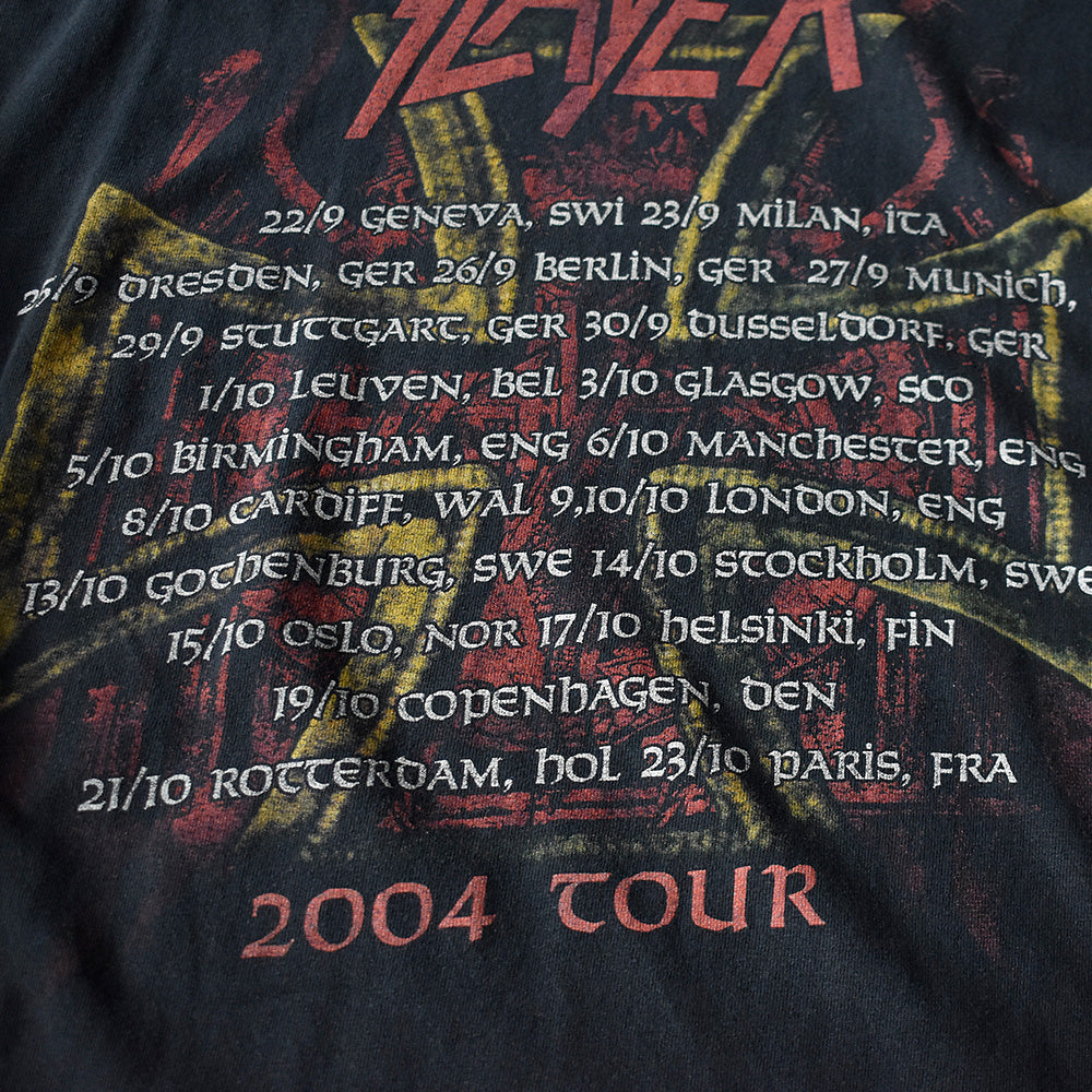 Y2K Slayer “2004 Euro Tour“ ロック Tシャツ 250723H