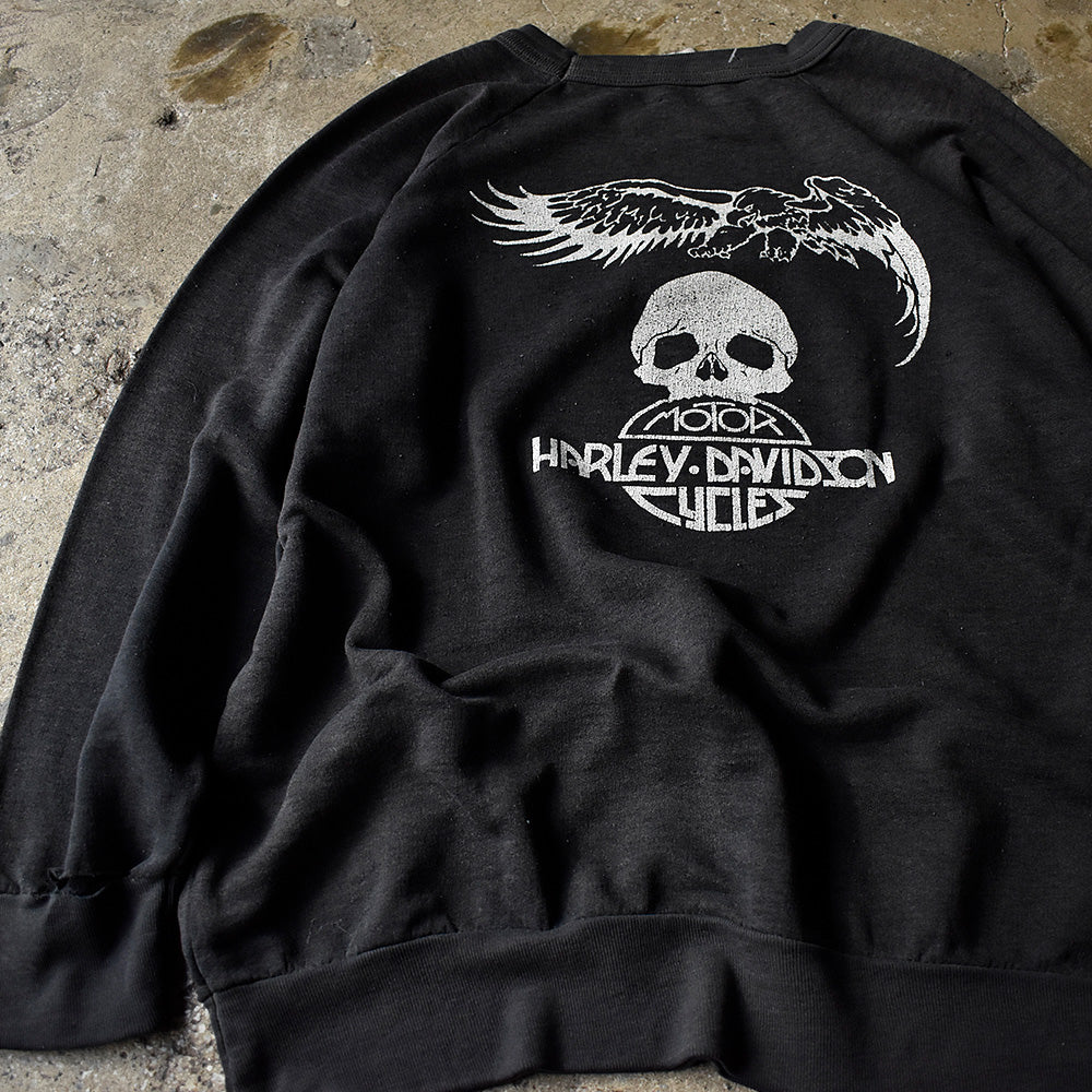 80’s Harley Davidson “Pig(Hawg) × Skull” スウェット 240208H
