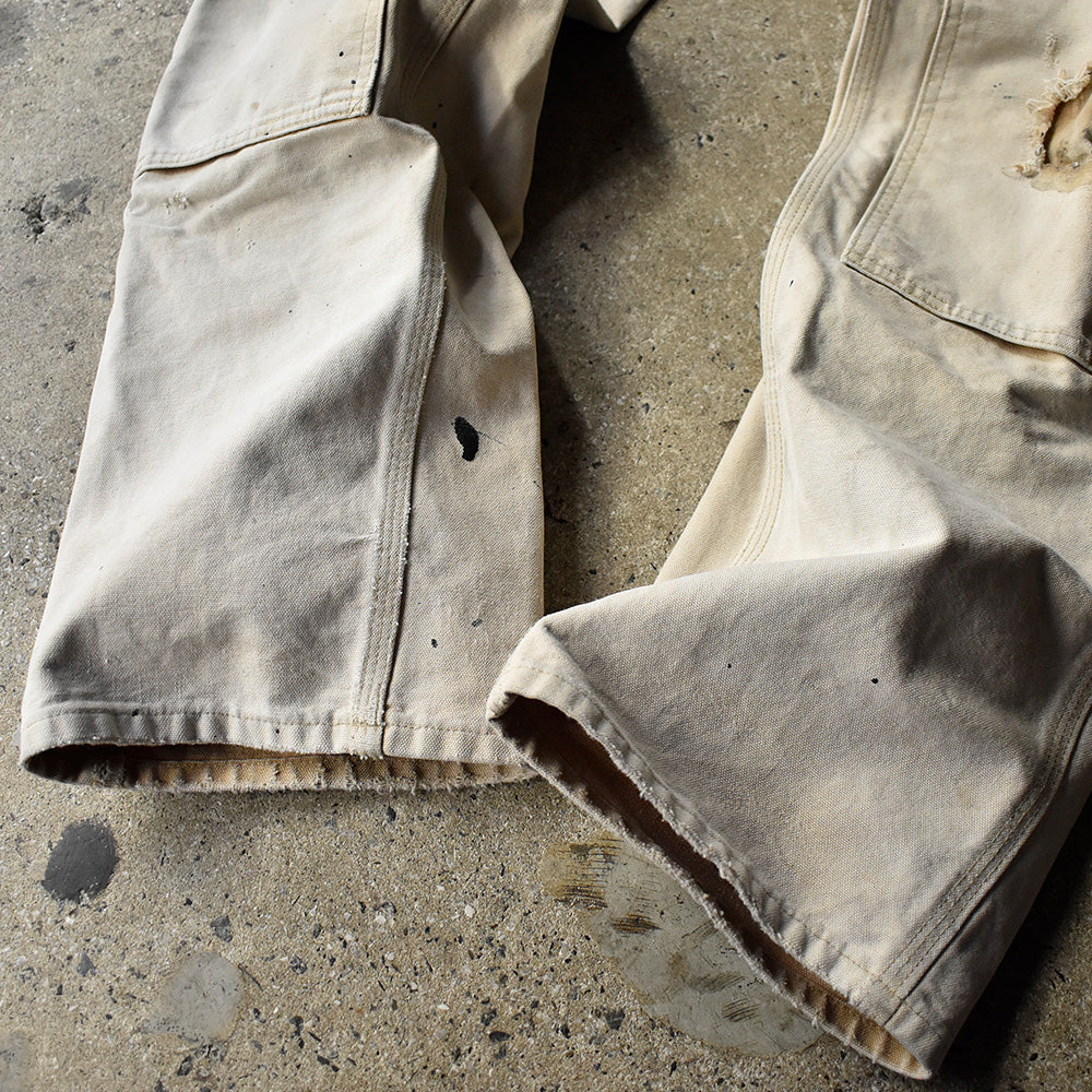 Y2K フェード&ダメージ! Carhartt ダブルニー ブラウンダック ペインターパンツ USA製 250128H