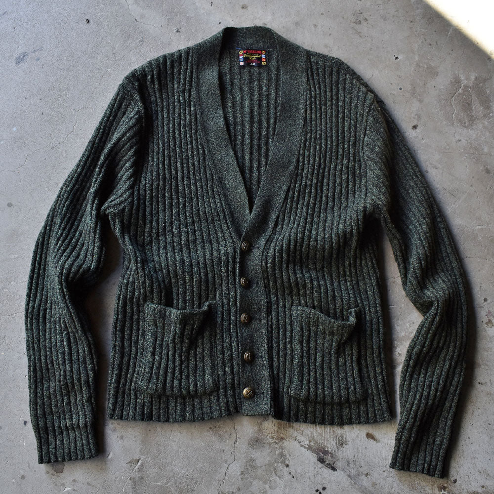 60’s~ McGREGOR ミックス編み ウール ニットカーディガン USA製 231124H