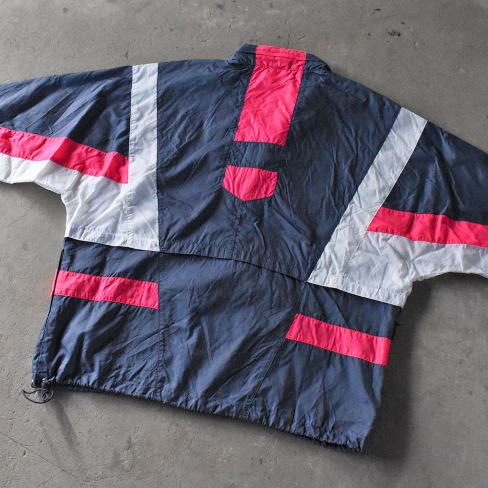 80’s NIKE 銀タグ 刺繍ロゴ ナイロン トラックジャケット 250217