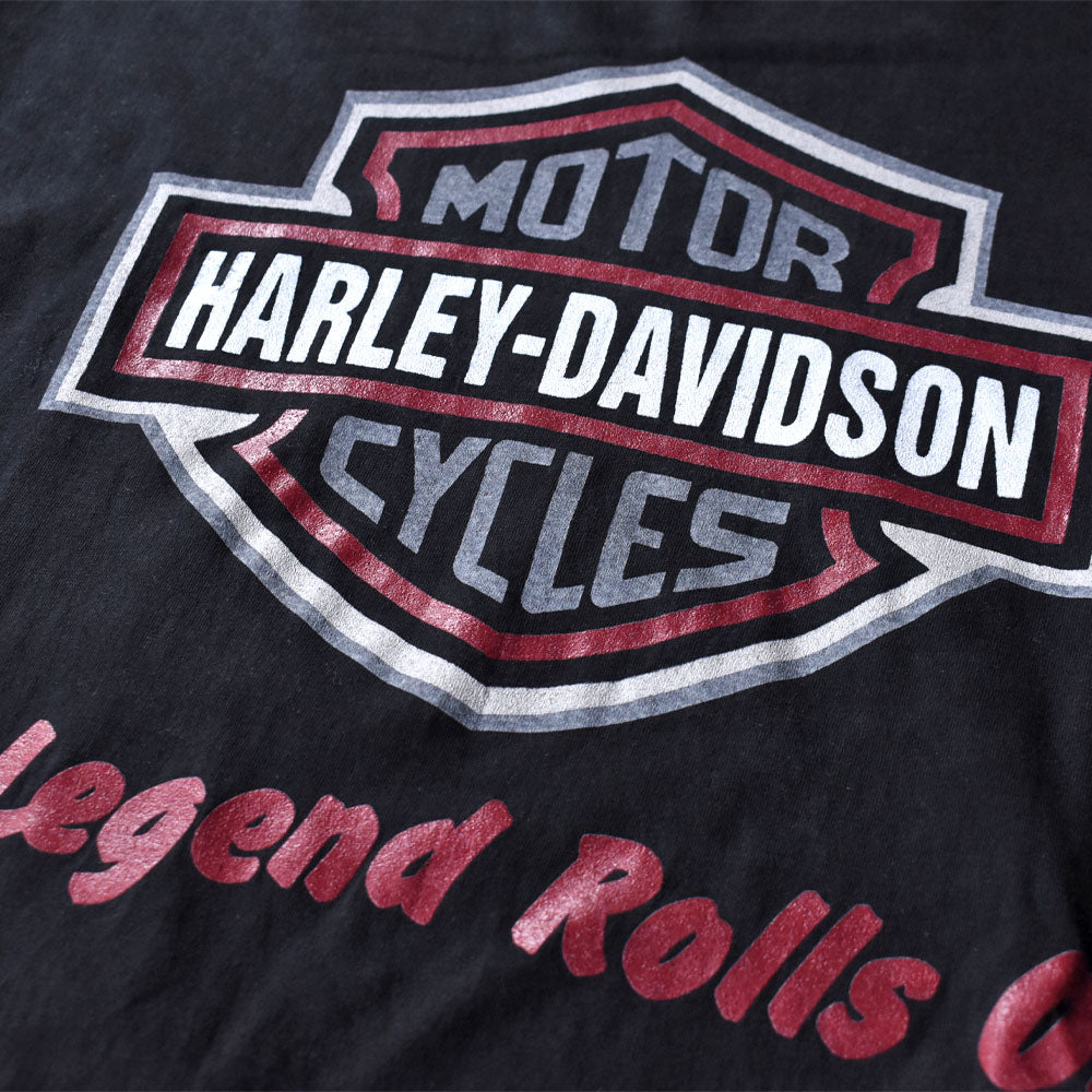 Y2K Harley-Davidson ロゴプリント Tシャツ USA製 250411