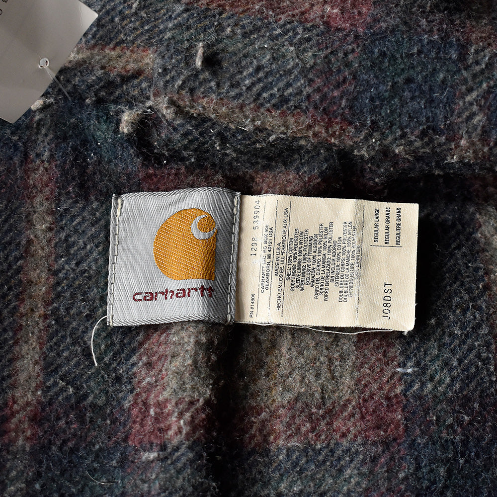 90's チェックライナー! デニム! Carhartt アクティブパーカー USA製 231010H