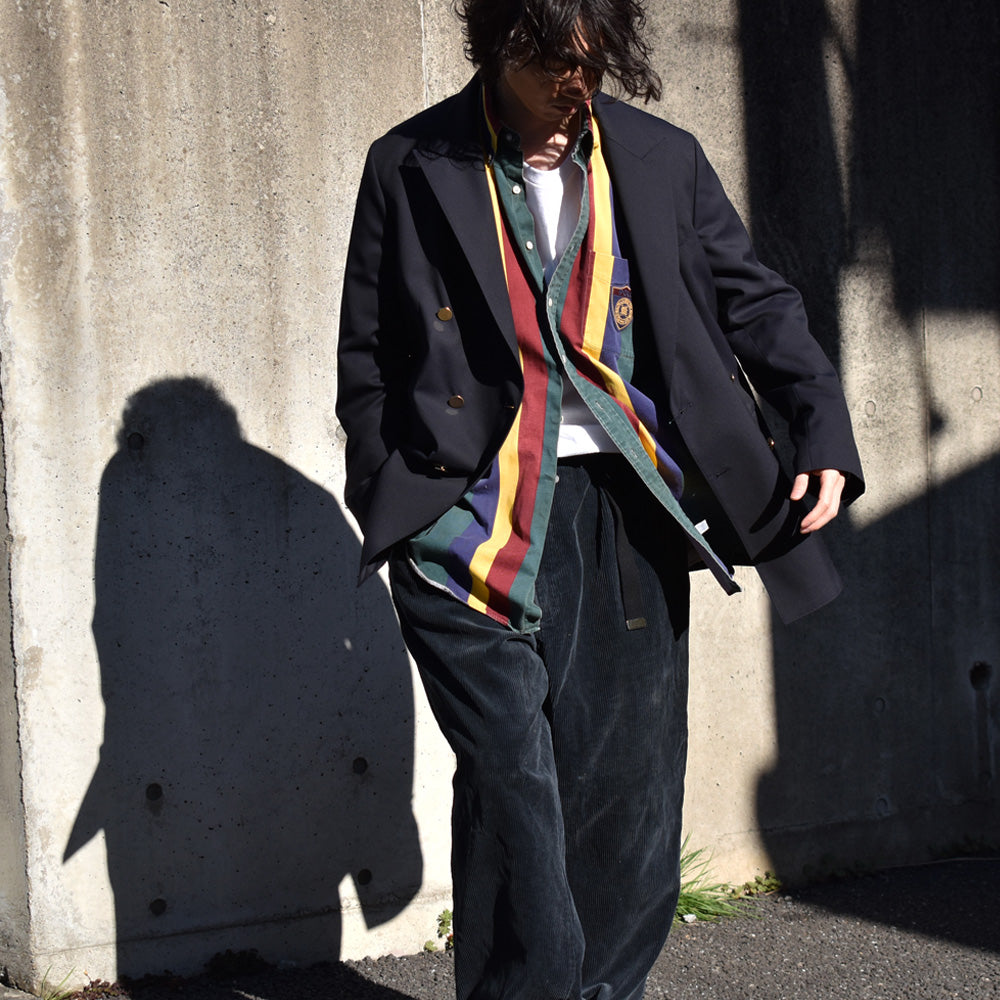 90's Ralph Lauren エンブレムパッチ マルチストライプ ボタンダウンシャツ 240327 S2080