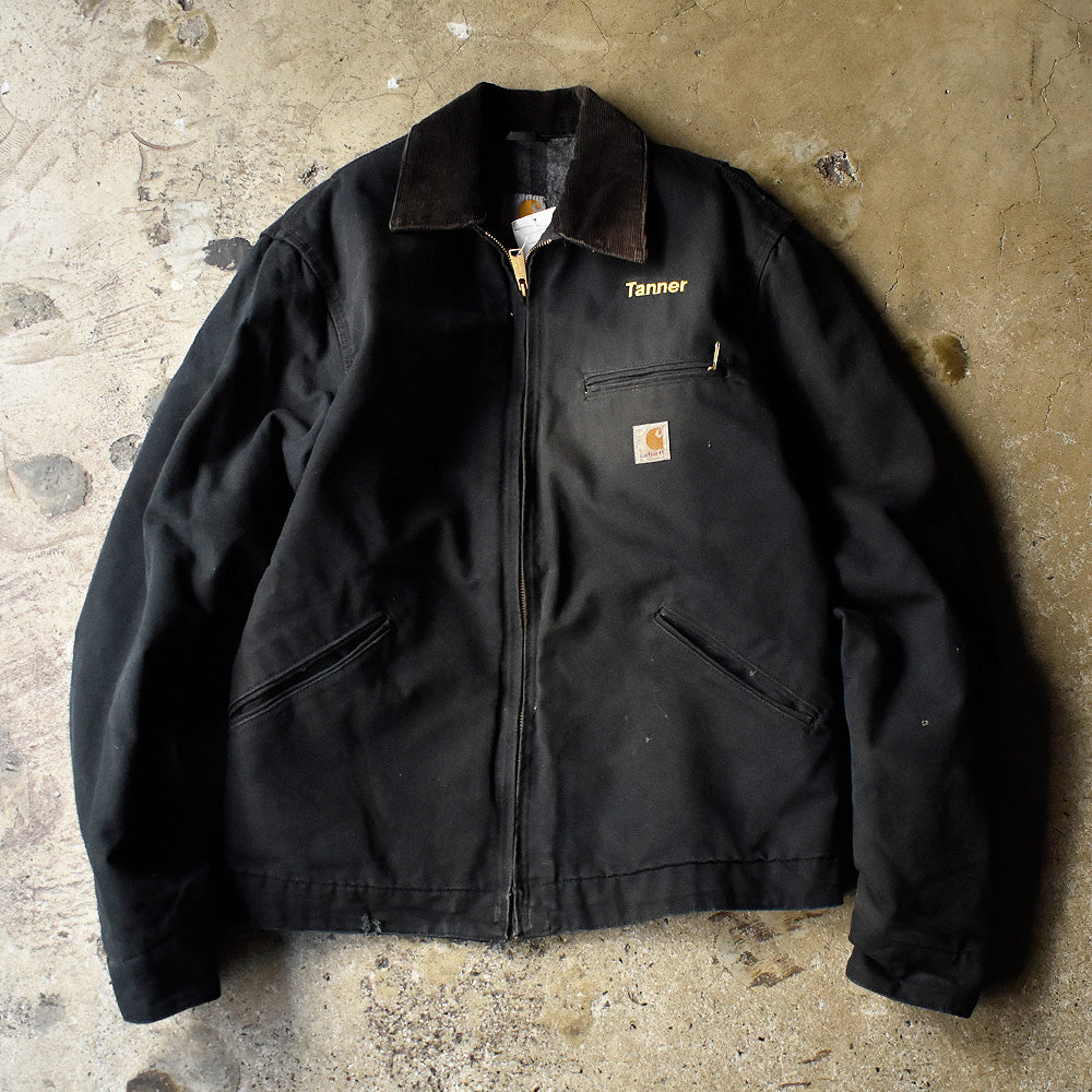 Y2K Carhartt ブラック！ 刺繍 デトロイトジャケット ブランケット 