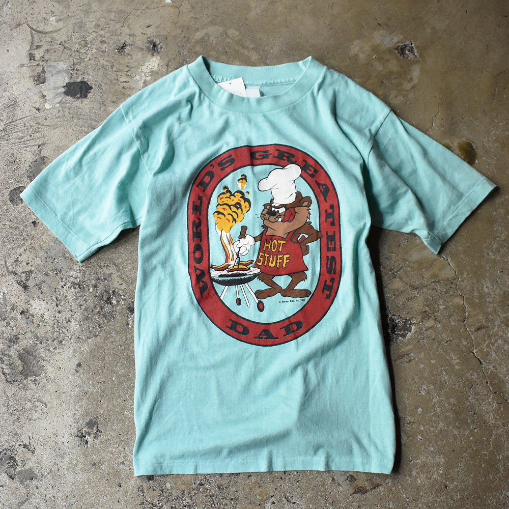 80's Looney Tunes "Tasmanian Devil" ミント! 海外アニメ キャラ Tシャツ 250813H
