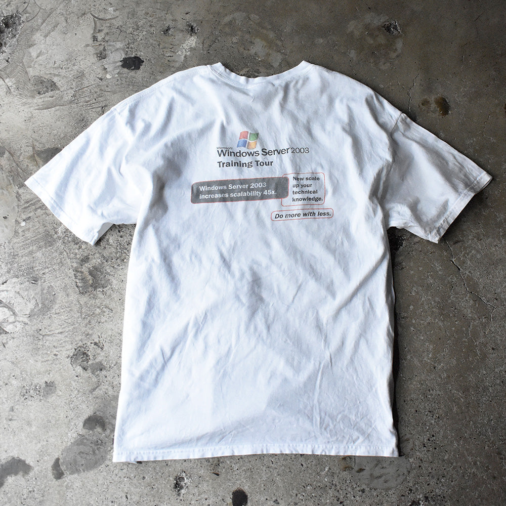 Y2K “Windows Server 2003 Training Tour“ 企業 Tシャツ 250715H