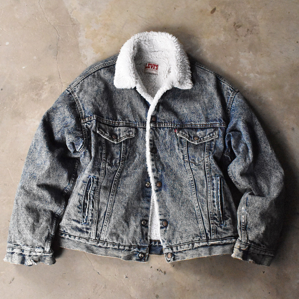 90's Levi's 70609-0227 ケミカルウォッシュ デニムボアジャケット USA