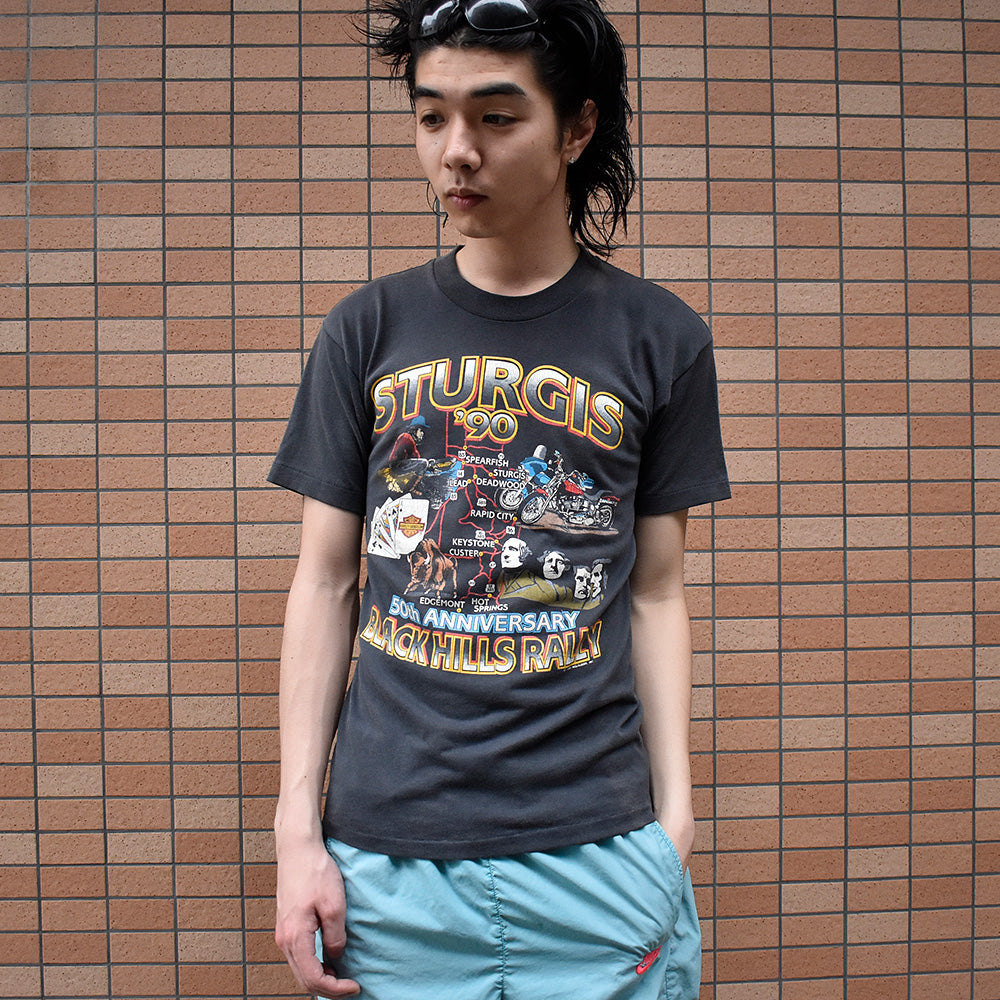 90's Harley-Davidson “STURGIS” Motorcycle Bike Tシャツ 250426H