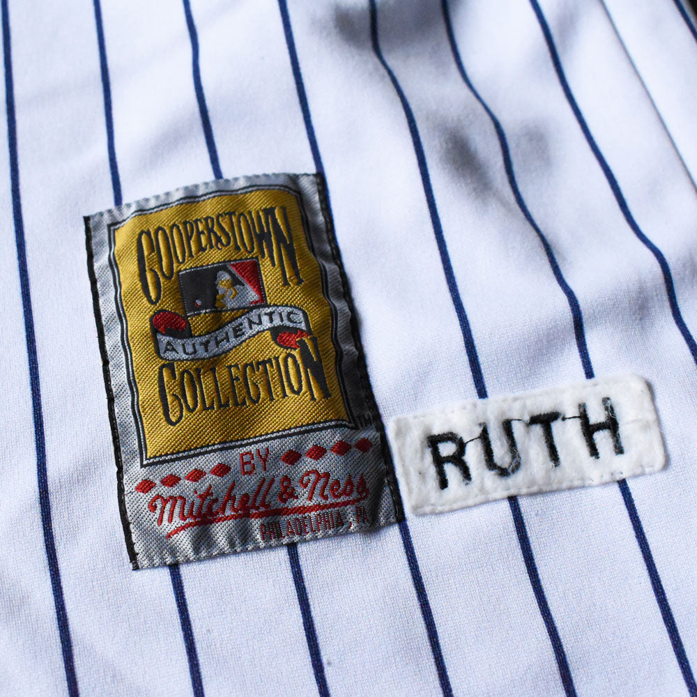 Mitchell & Ness “MLB New York Yankees / #3 RUTH“ ベーブ・ルース 復刻 ベースボールシャツ 250303H