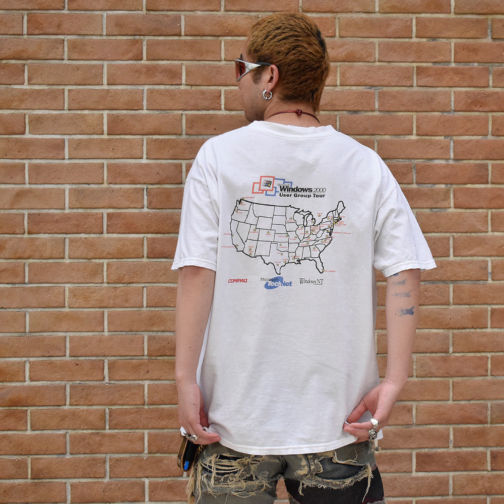 Y2K Microsoft “Windows 2000” Tシャツ 250509H
